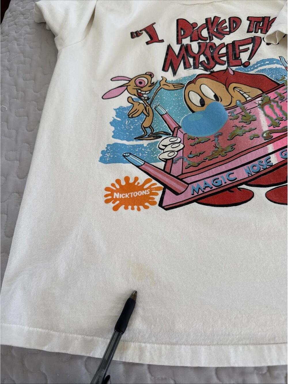 Ren and Stimpy T Shirt Vintage 1992 Single Stitch Men's XL MTV Nicktoons Changes - Picture 14 of 14